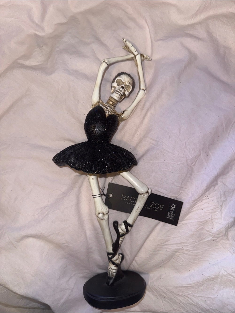 Rachel Zoe Black Skeleton Ballerina Statue